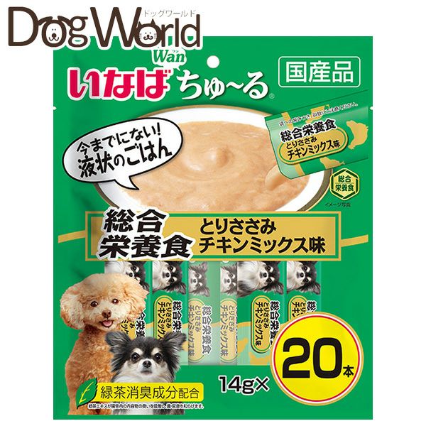 いなば ワンちゅーる とりささみ チキンミックス味 犬用 総合栄養食