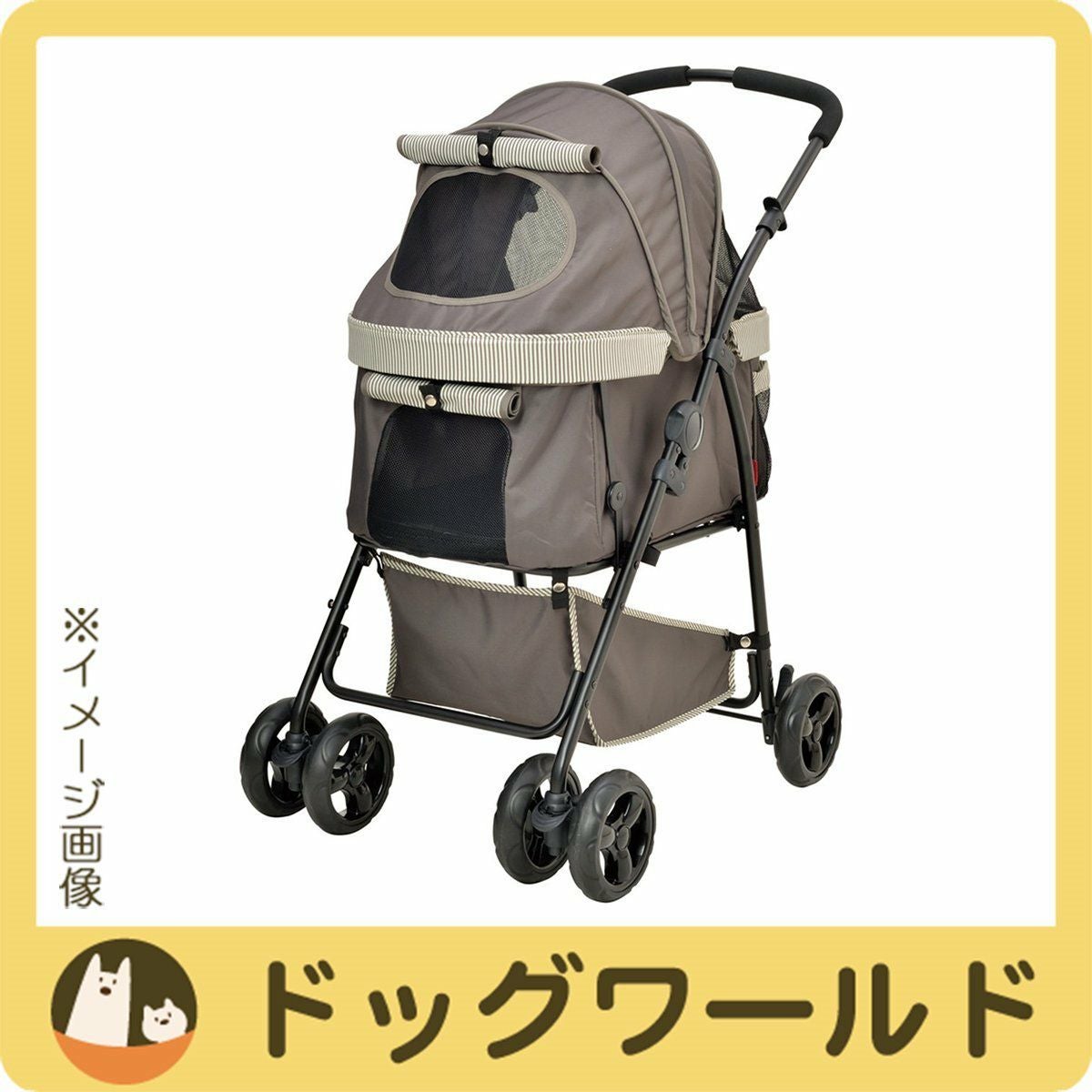 わんわんカート 多頭用DXplus ストライプグリーン［同梱不可